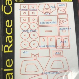 SCALE RACE CARS SRC0020 cut Paint Masks for Ford GT40 Mk.II '67 Daytona Fujimi