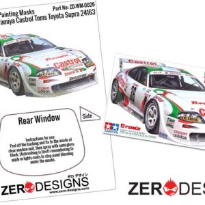 Zero Paints 1/24 Castrol Tom's Supra GT Window Painting Masks for Tamiya #24163