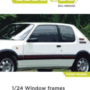Decalcas 1:24 Scale Paint Mask for Heller Peugeot 205 GTi model kit #DCL-MSK032