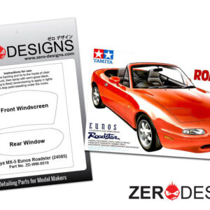 Zero Paints 1/24 MX-5 Window Pre-Cut Painting Masks for Tamiya kits