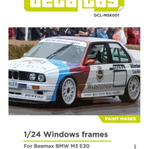 Decalcas 1:24 Scale Paint Mask for Beemax/NuNu BMW M3 E30 model kits #DCL-MSK001