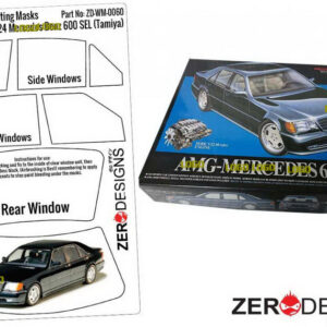 Zero Paints 1/24 600SEL Coupe Pre Cut Window Painting Masks for Tamiya kits
