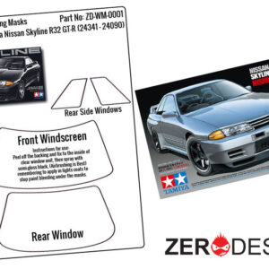 Zero Paints 1/24 Skyline R32 GT-R Window Painting Masks for Tamiya 24341-24090