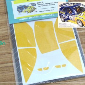 ZoomOn 1/24 Escort RS Cosworth Window and Light Painting Masks for Tamiya kit