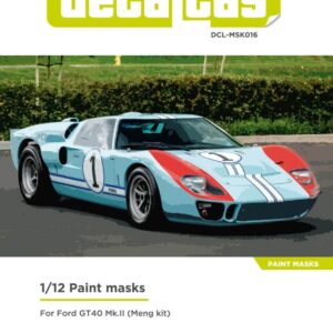 Decalcas 1:12 Scale Paint Mask for Meng Ford GT40 Mk.ll model kit #DCL-MSK016