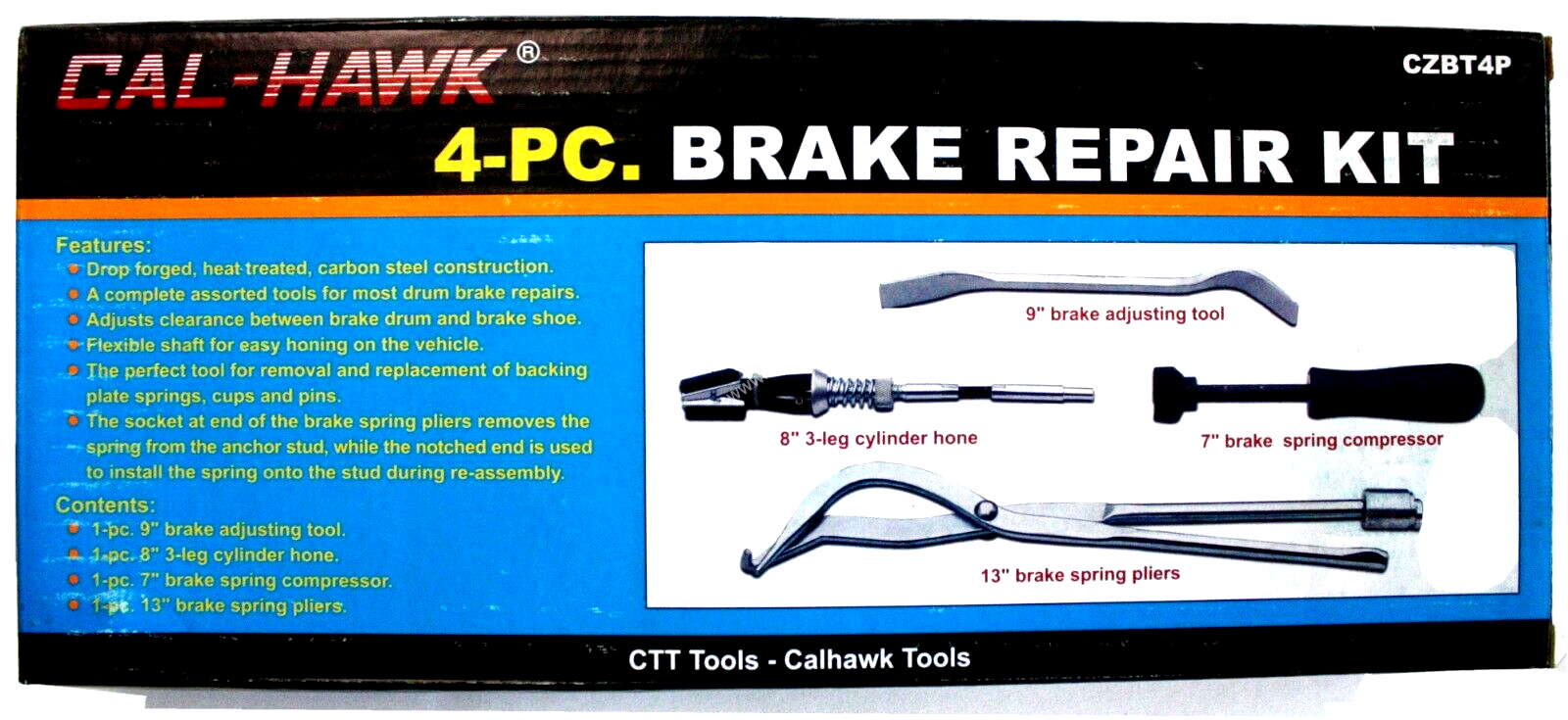 4Pc Drum Brake Automotive Repair Set Complete Assorted Removal Replacement Kit - Image 2