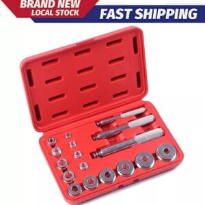 Bushing Seal Installer Remover Bearing Race Set Driver Tool Kit Automotive 17Pcs
