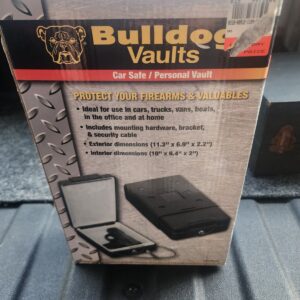 Bulldog Cases Personal Car Safe 11.3" x 6.9" x 2.5" Keyed Lock Black BD1150