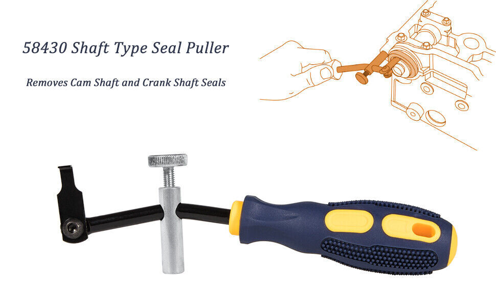 58430 Shaft Type Seal Puller Removes Cam Shaft Crank Shaft Seals Automotive Tool