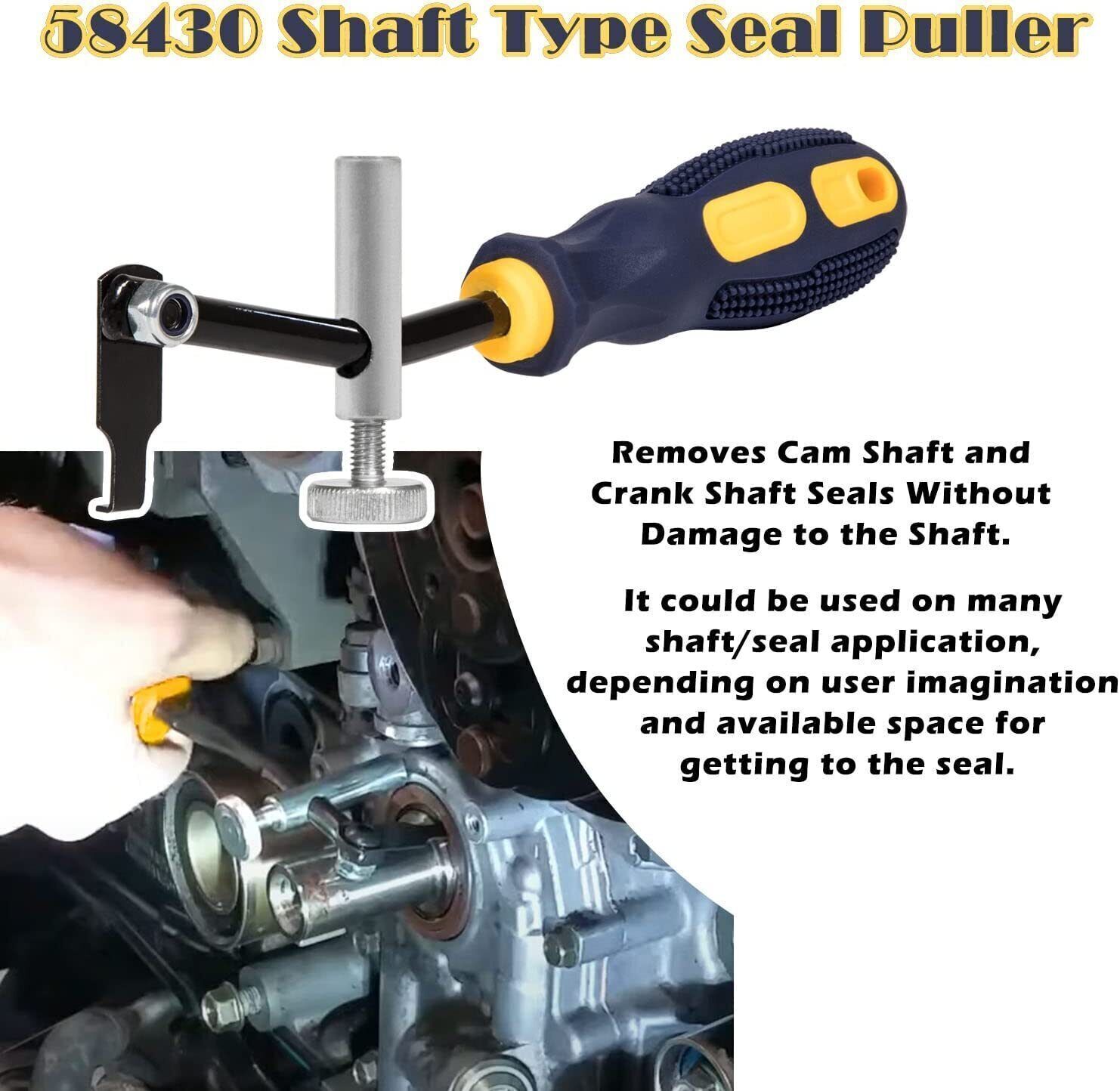 58430 Shaft Type Seal Puller Removes Cam Shaft Crank Shaft Seals Automotive Tool - Image 2