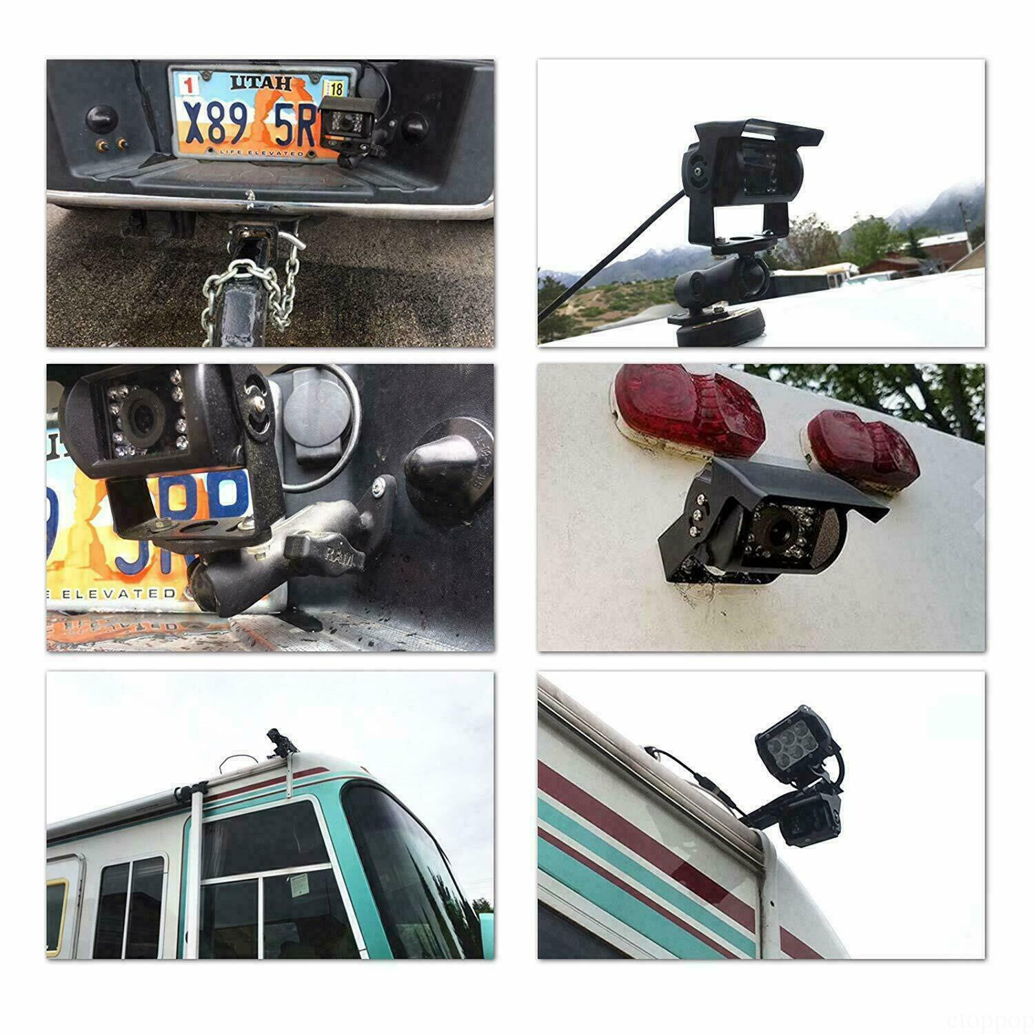 7'' Backup Camera and Monitor Kit System Back Parking Night Vision For Truck RV - Image 3