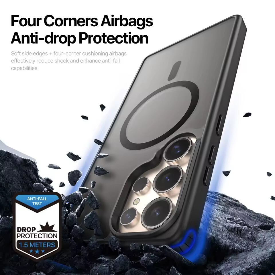 For Samsung Galaxy S25 Ultra S24 S23 S22 Frosted Case Mag Safe Shockproof Cover - Image 3