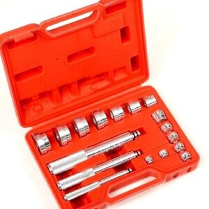 17 pcs Bushing Seal Installer Remover Bearing Race Driver Tool Automotive Metric