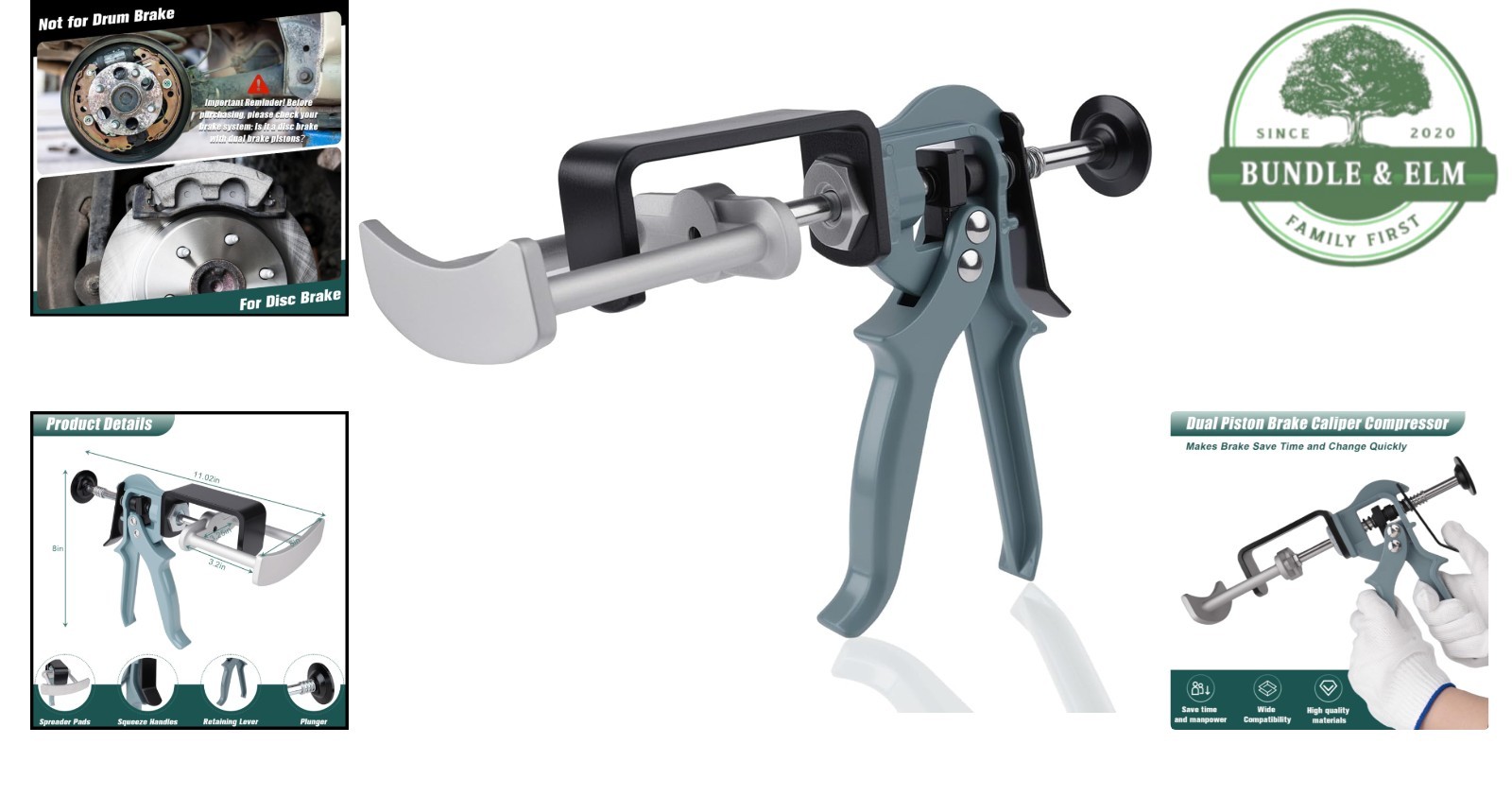 Dual Piston Brake Caliper Compressor Heavy Duty Automotive Brake Tool - Image 2