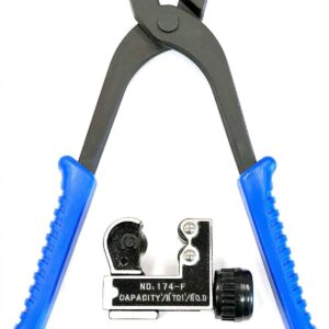 Automotive Brake Line Pliers for 3/16" & 1/4" Tubing, includes a tube cutter