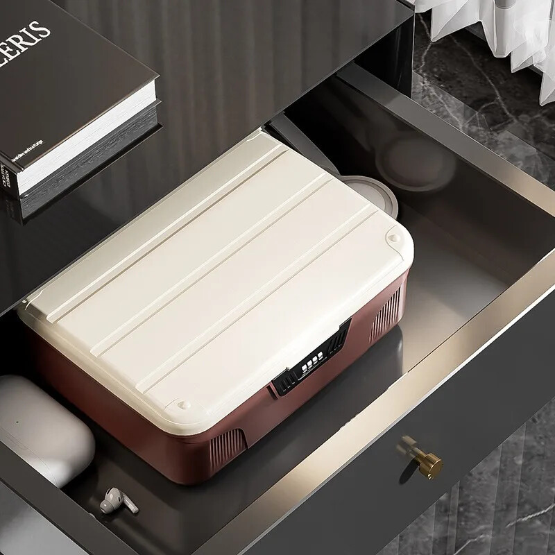 Four Digit Password Lock Safe Box Passport Organizer Case Security Storage Box - Image 5