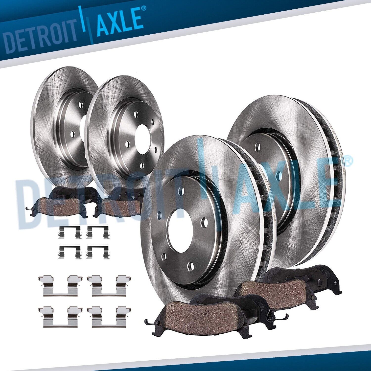 11.93" Front 10.63" Rear Disc Brake Rotors Brake Pad for 2011-2013 Chevy Impala