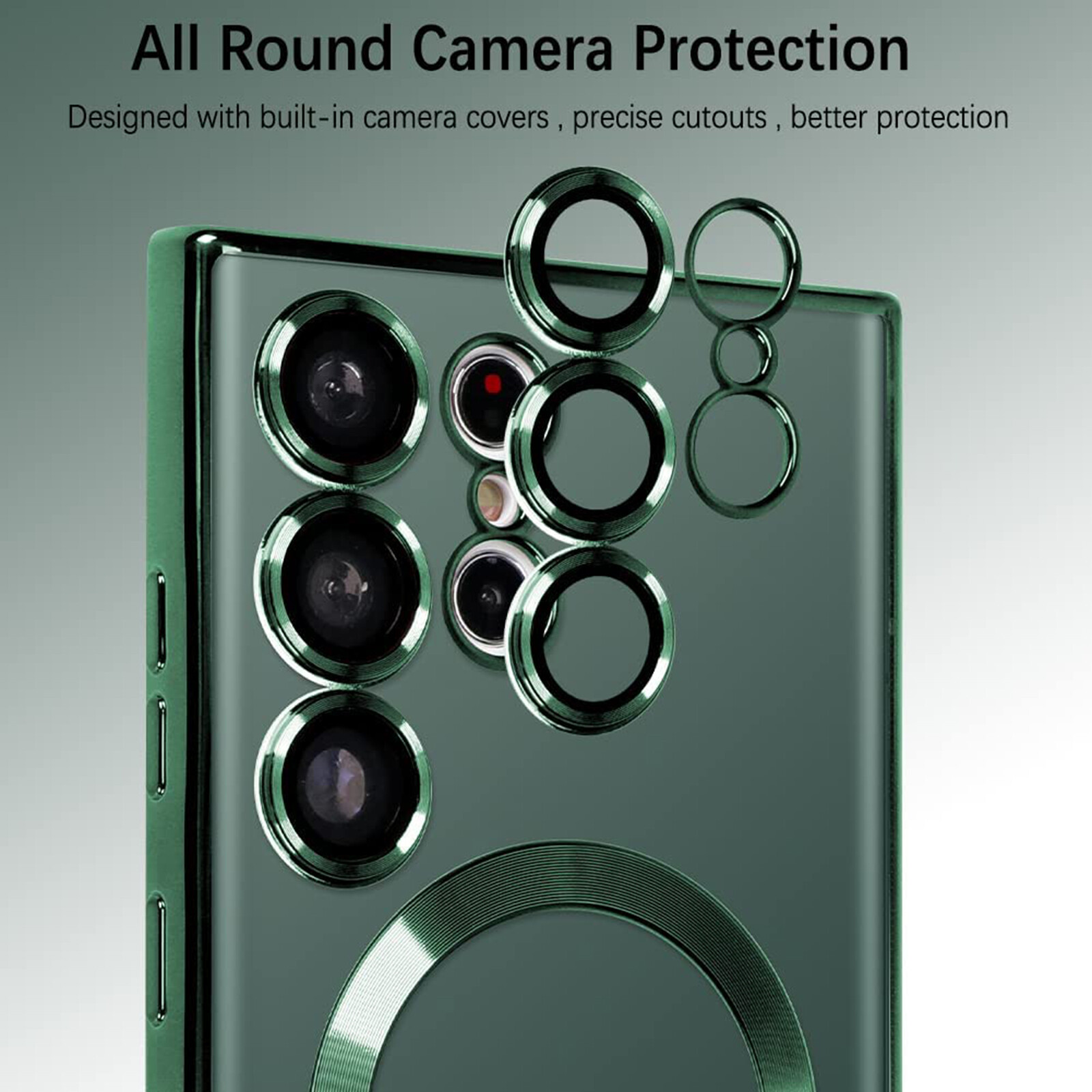 For Samsung Galaxy S25 S24 S23 S22 Ultra Plating Clear Magnetic Mag Safe Case - Image 3