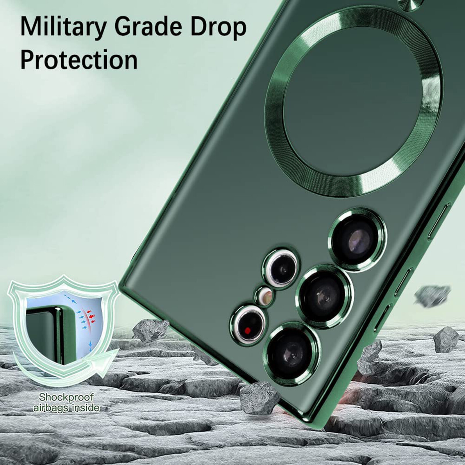 For Samsung Galaxy S25 S24 S23 S22 Ultra Plating Clear Magnetic Mag Safe Case - Image 5