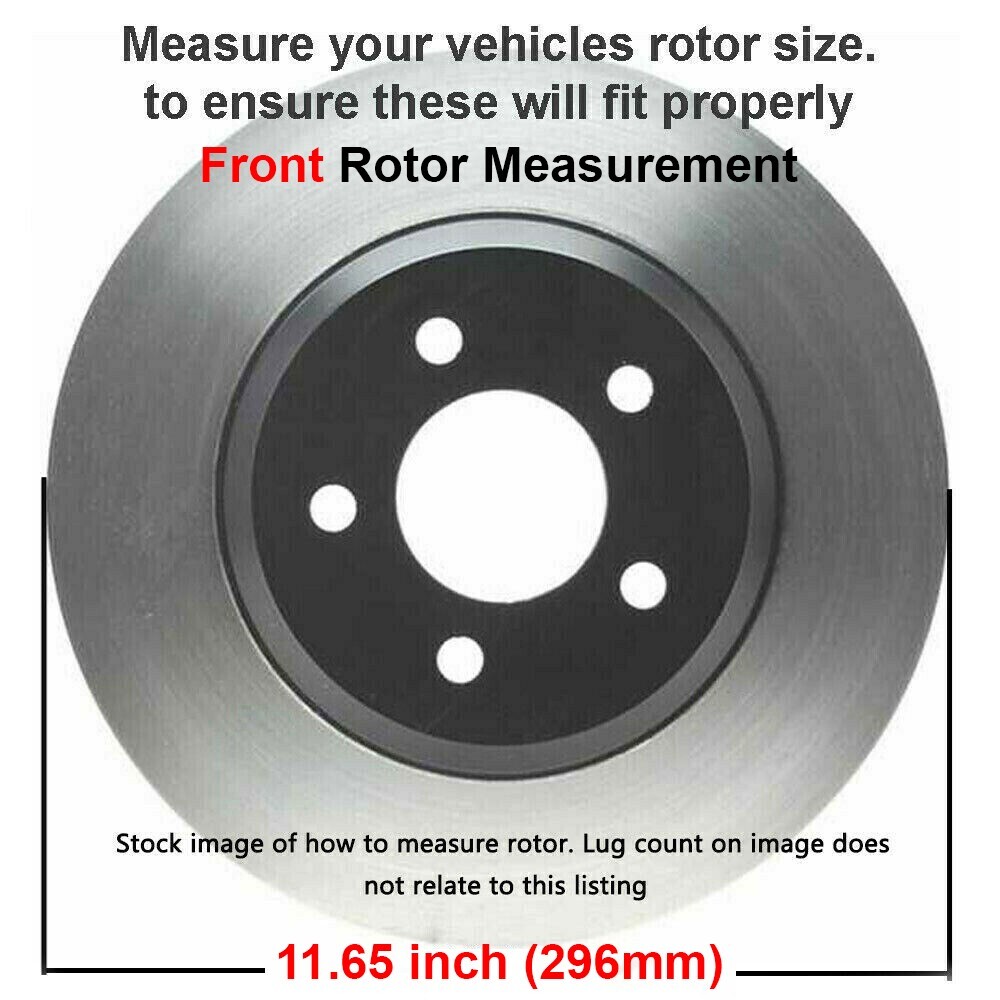 11.65" Front 11.49" Rear Disc Brake Rotors Pads for 2014-2020 Nissan Rogue Sport - Image 3