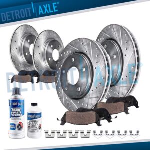 10pc Front Rear Drilled Brake Rotors Brake Pads Kit for Santa Fe Sport Sorento