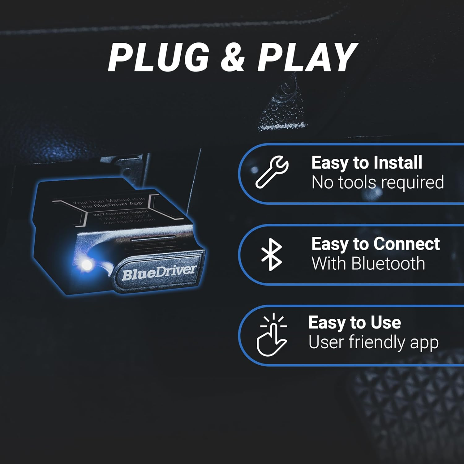 Bluetooth Pro OBDII Scan Tool for iPhone & Android - No Subscription Fee - OBD2 - Image 5
