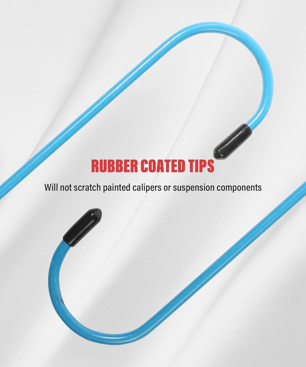 4 Pcs Brake Caliper Hanger Hooks with Rubber Tips Automotive Tool for Braking - Image 2