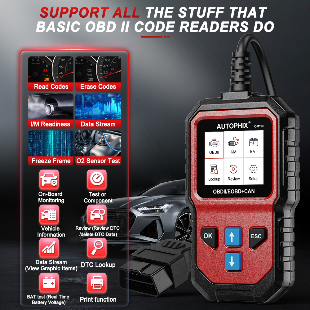 AUTOPHIX OM119 OBD2 Scanner Car Diagnostic Scan Tool Engine Battery Code Reader - Image 5
