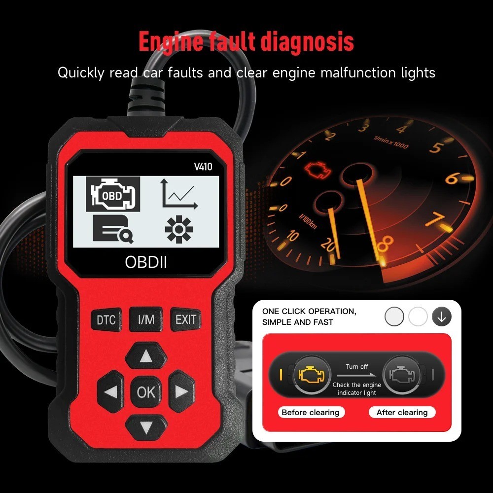 OBD2 Scanner OBD Code Reader Car Check Engine Automotive Fault Diagnostic Tool - Image 2