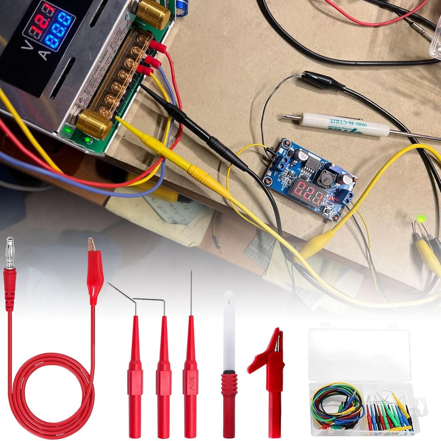 Juego de cables de sonda trasera prueba de circuito de diagnóstico eléctrico automotriz- - Image 4