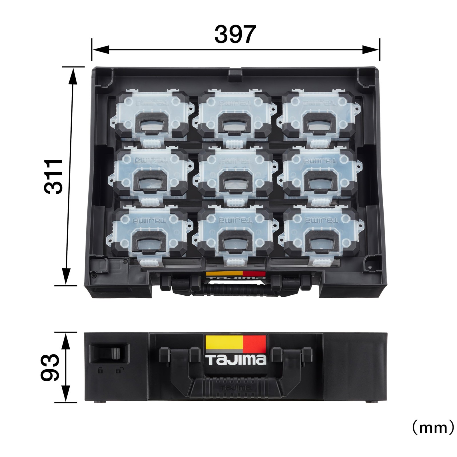 Safe System Safe Parts Case S Size 9 Piece Set Tray TB-PCS9 - Image 2