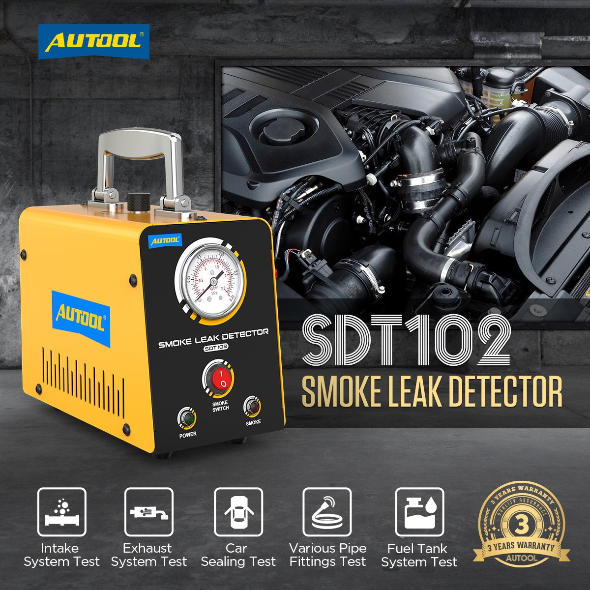 Smoke Tester Evap Smoke Machine Automotive Leak Detector Boost Vacuum Diagnostic - Image 3
