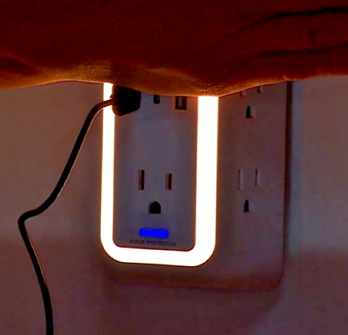 Tech Impressions 5 AC /3 USB Tap Surge Protectors w/NightLite, New, Ships Free - Image 3