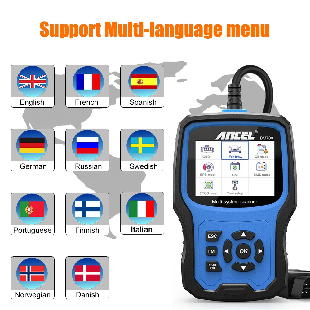 BM700 OBD2 Scanner for MINI EPB TPMS Battery Oil Reset OBD2 Automotive Scanner - Image 5