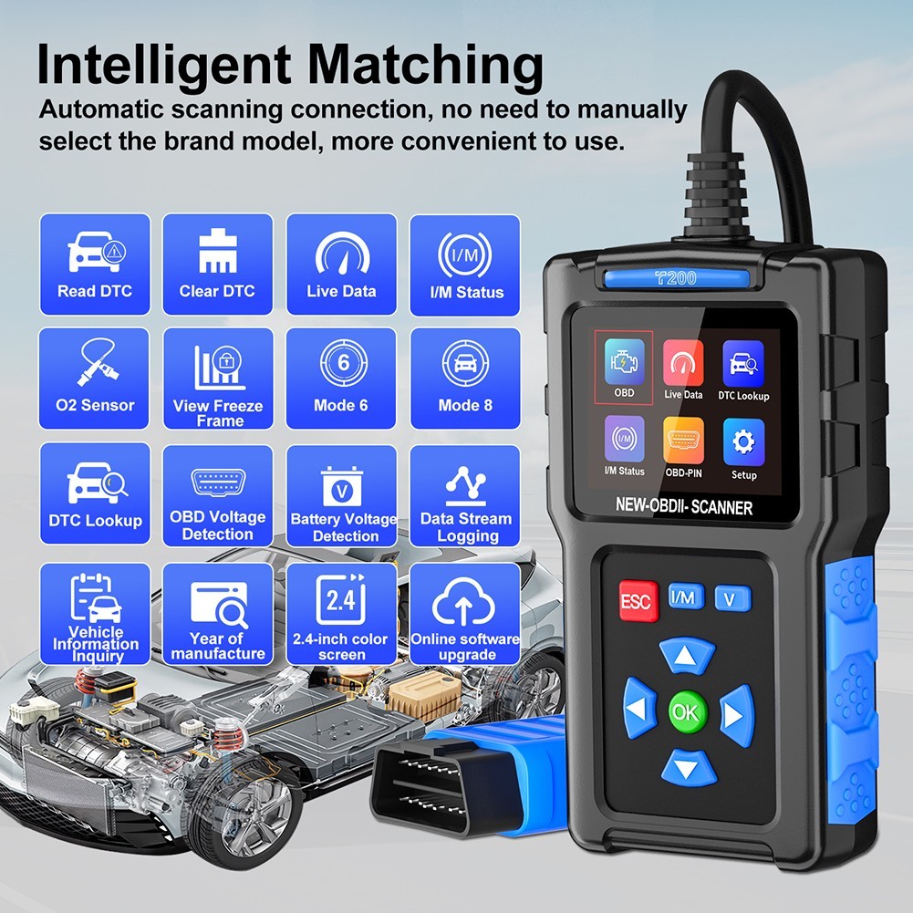 OBD Code Reader Automotive OBD2 Scanner Car Check Engine Fault Diagnostic Tool - Image 3