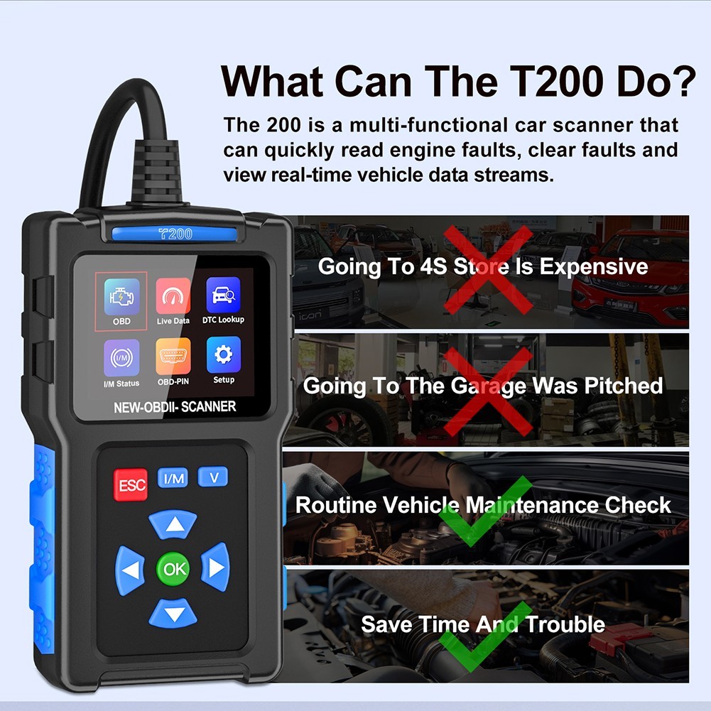 OBD Code Reader Automotive OBD2 Scanner Car Check Engine Fault Diagnostic Tool - Image 4