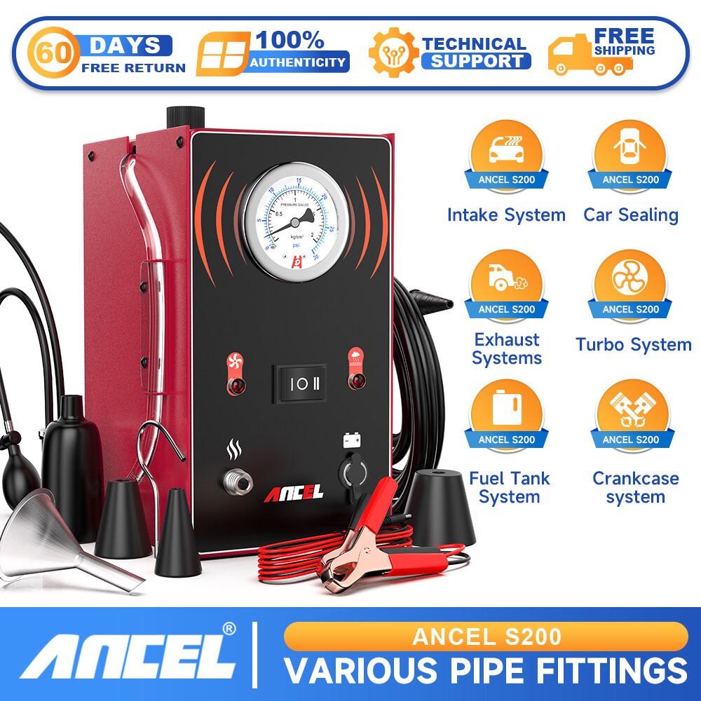 ANCEL S200 Automotive EVAP Smoke Machine Diagnostic Tool Vacuum Leak Detection - Image 2