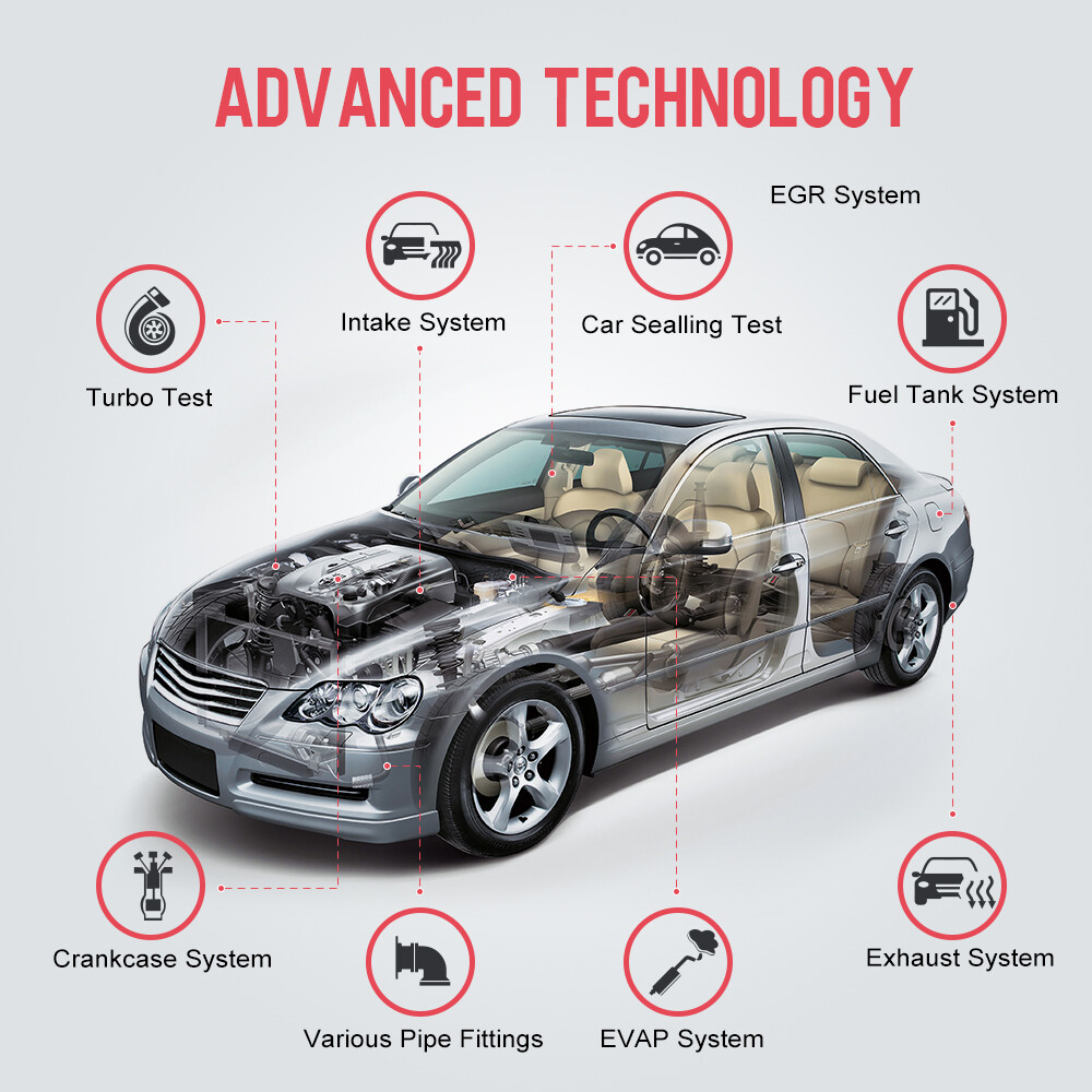 ANCEL S200 Automotive EVAP Smoke Machine Diagnostic Tool Vacuum Leak Detection - Image 5