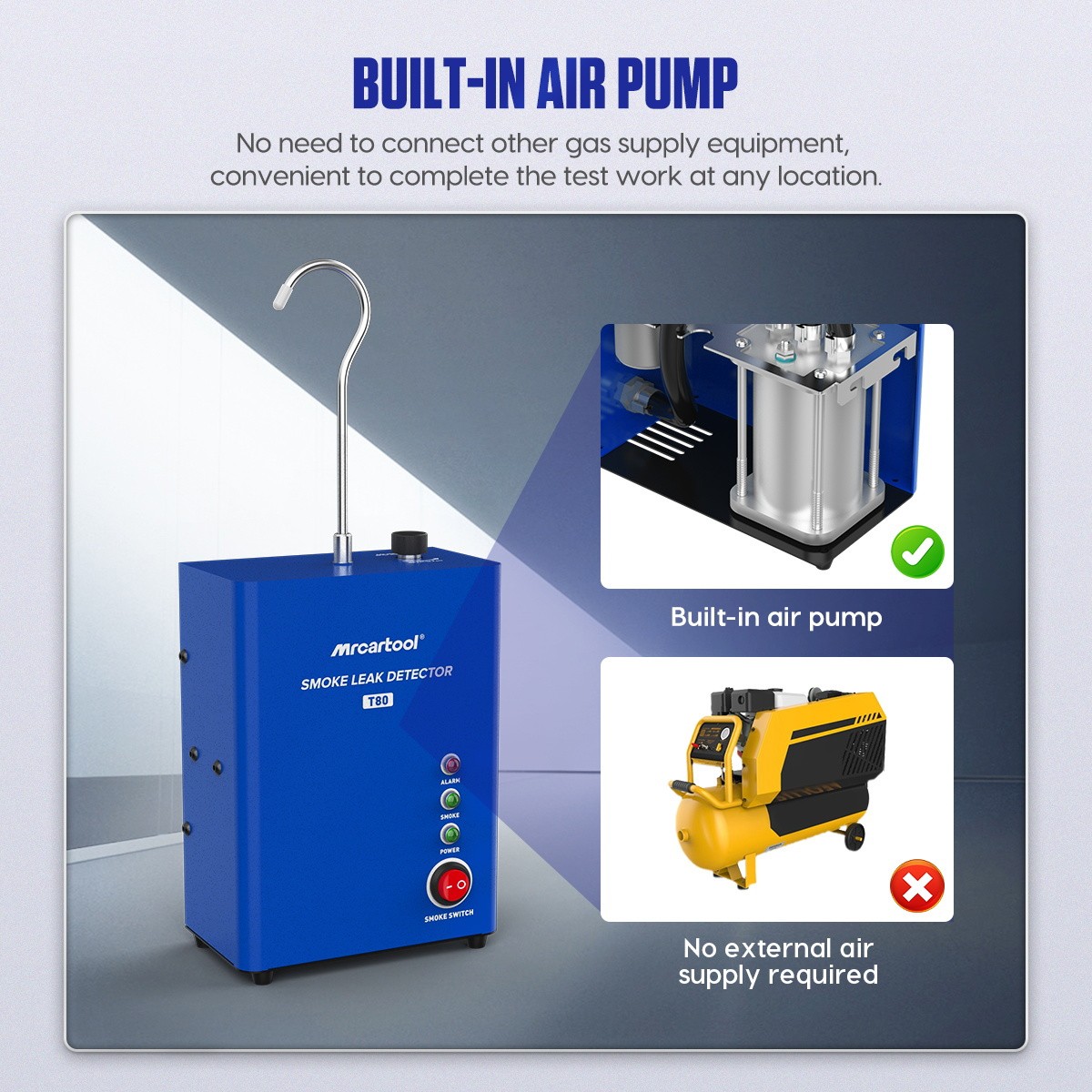 Automotive Smoke Machine EVAP Car Pipe System Vacuum Leak Tester Diagnostic Tool - Image 4