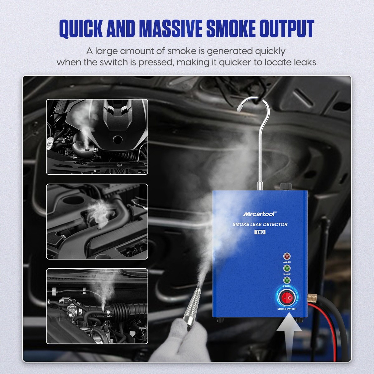 Automotive Smoke Machine EVAP Car Pipe System Vacuum Leak Tester Diagnostic Tool - Image 5