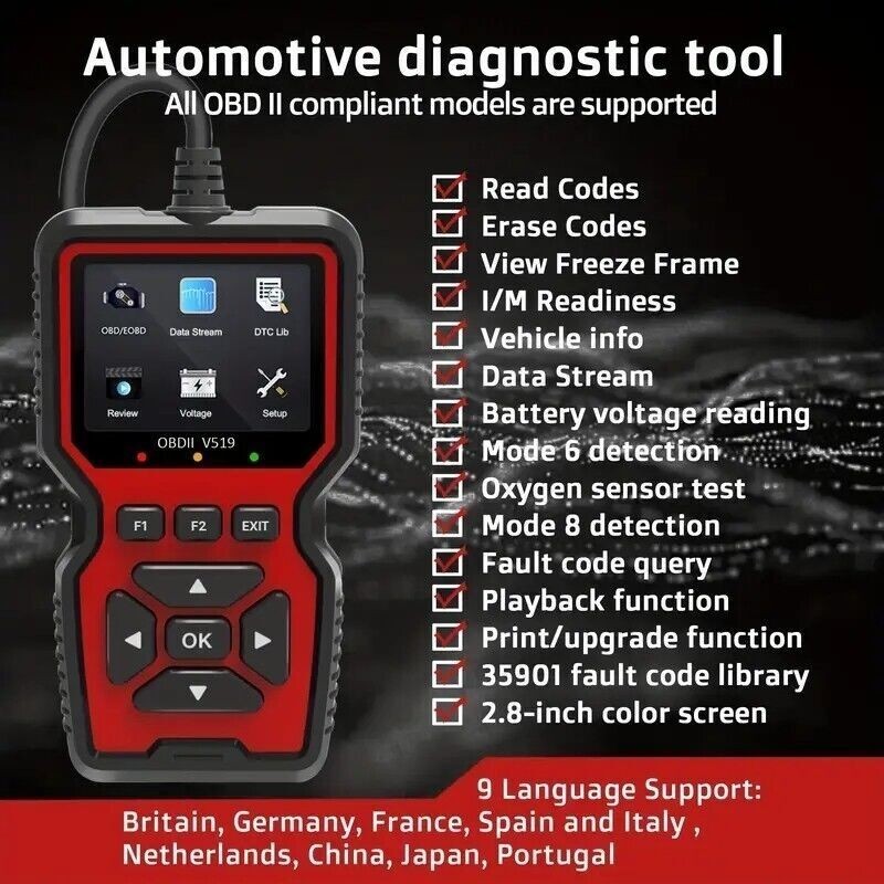 Professional OBD2 Scanner Car Diagnostic Engine Code Reader Scan Tool Automotive - Image 5
