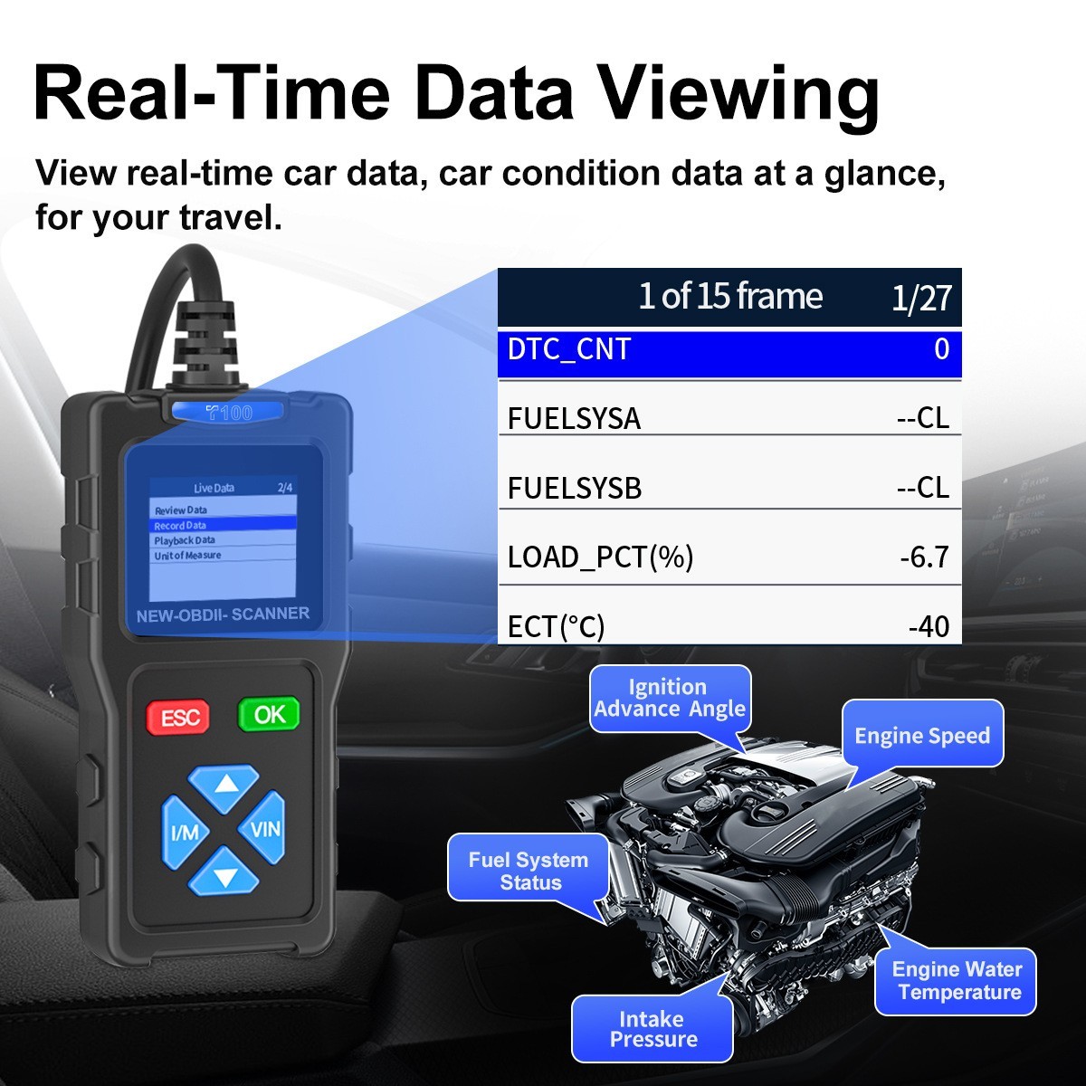 Automotive OBD2 Scanner OBD Code Reader Car Diagnostic Tool Check Engine Fault - Image 5