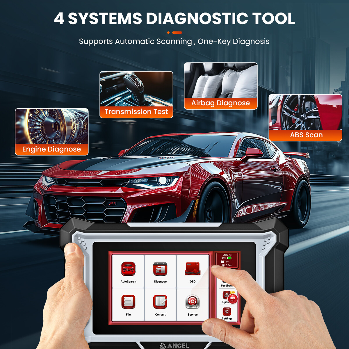 ANCEL DS100 OBD Scanner Car Diagnostic Tool ABS EPB SAS Oil Reset Code Reader - Image 4