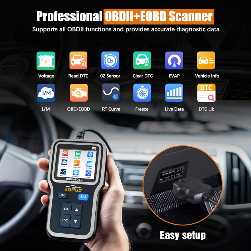 OBD2 Scan Tool Auto Fault Car Scanner Car Diagnostic Check Engine Code Reader - Image 4