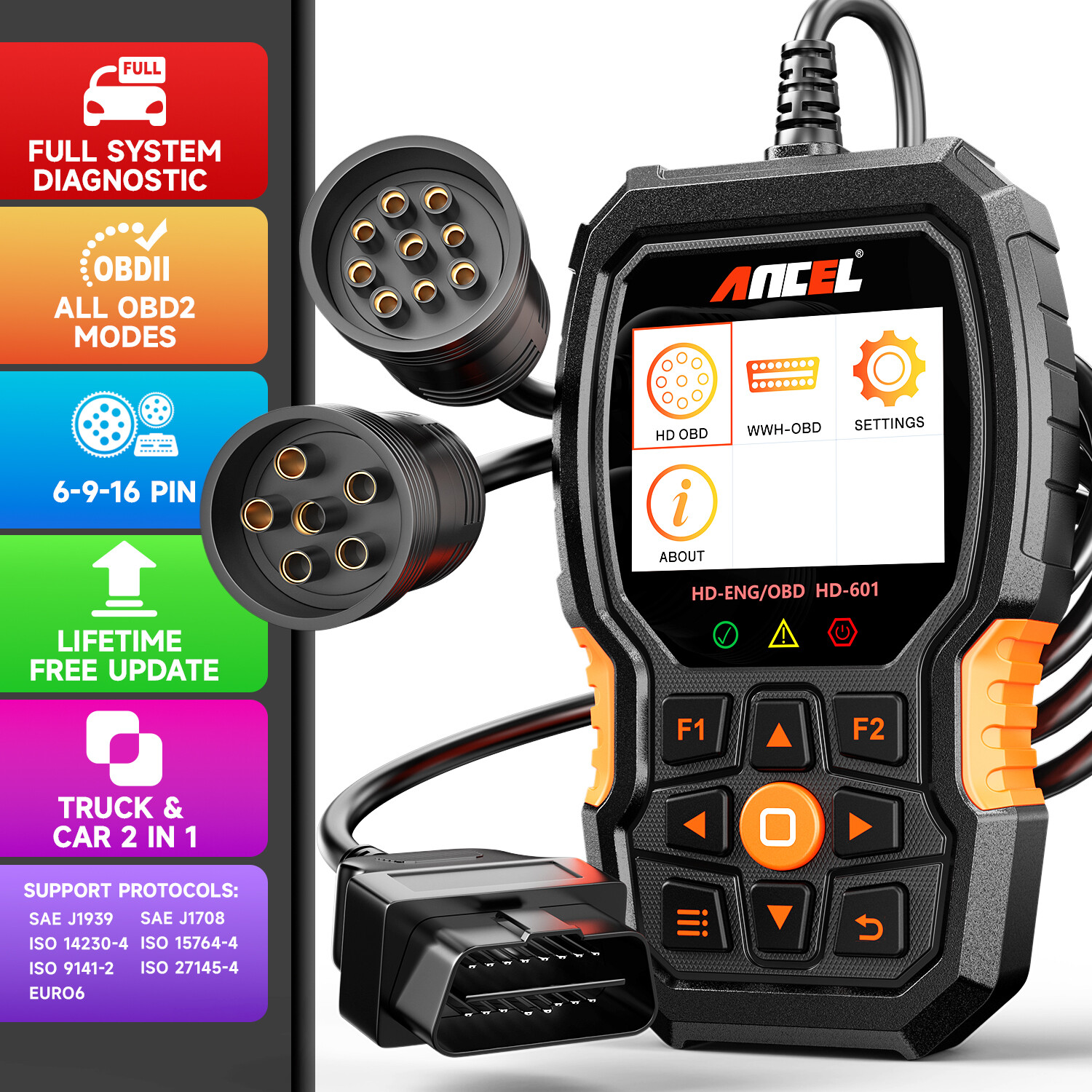 Diesel Heavy Duty Truck OBD All System Diagnostic Scanner Scan Tool for Cummins