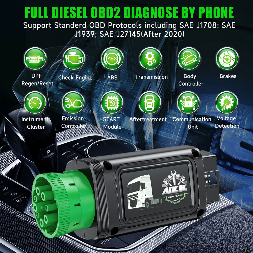 ANCEL HD110 for Detroit Paccar Heavy Duty Truck OBD Scanner Diagnostic DPF Regen - Image 4