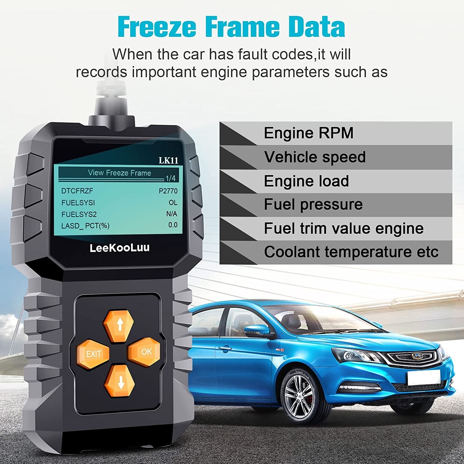 New OBD2 Scanner Car Scan Diagnostic Tool Reset Clear Check Engine Code Reader - Image 3