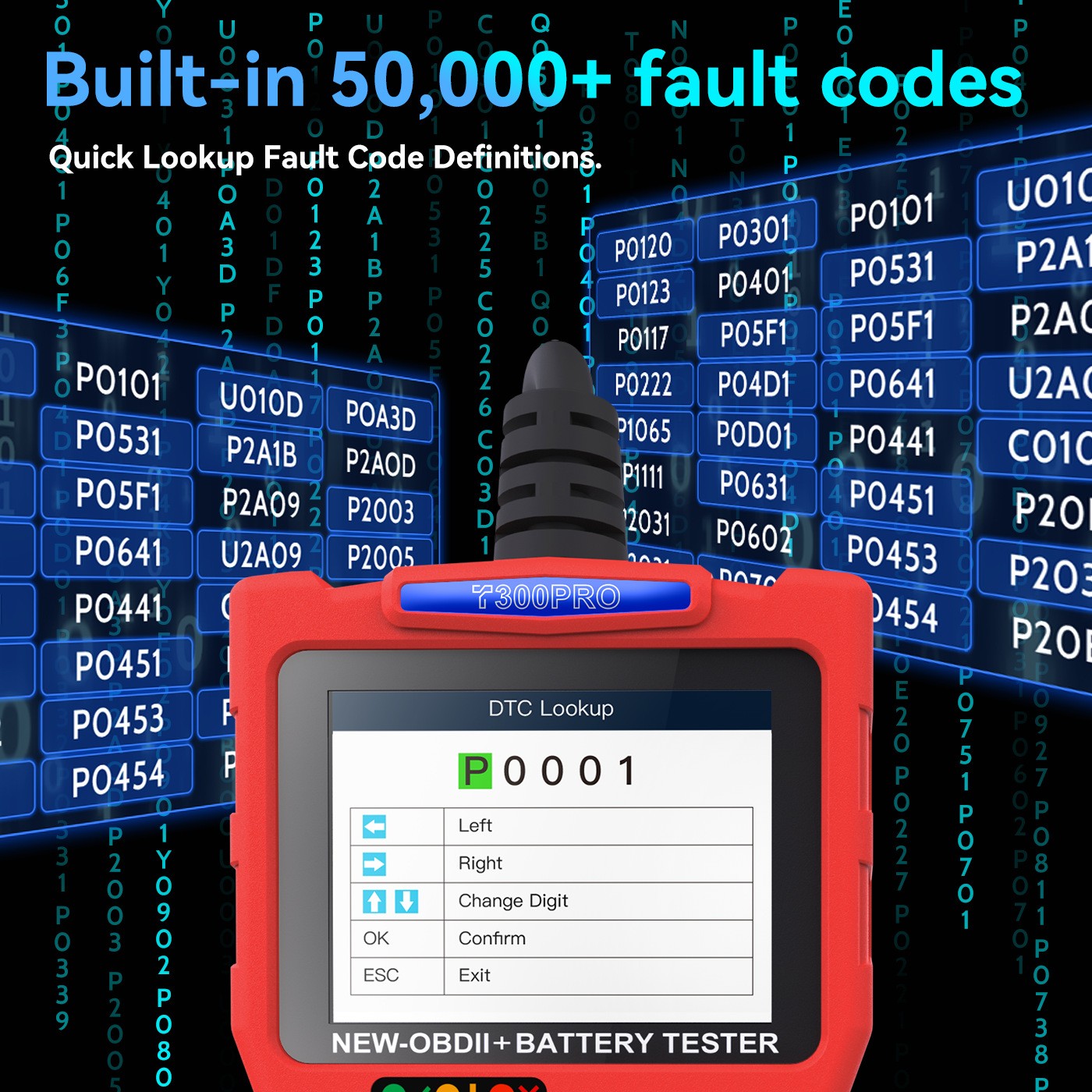 2-in-1 OBD2 Scanner & Battery Tester Universal Car Check Engine Diagnostic Tool - Image 4