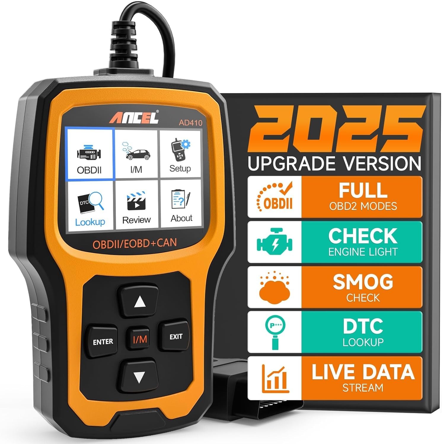 AD410 Enhanced Scanner, Vehicle Code Reader for Check Engine Light, Automotiv... - Image 2