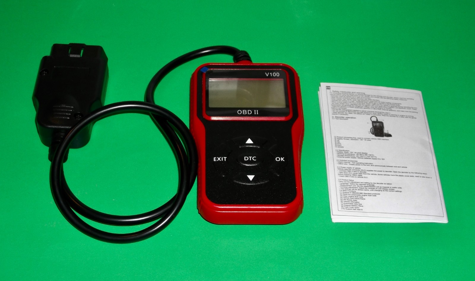 OBD II AUTOMOTIVE CAR TRUCK SUV 16 PIN DIGITAL FAULT CODE READER SCANNER TOOL